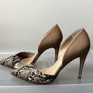 Snake print and nude size 7.5 high heel